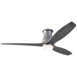 54&quot; Modern Fan Arbor DC Graphite LED Hugger Ceiling Fan with Remote