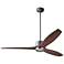 54" Modern Fan Arbor DC Graphite Mahogany Damp Rated Fan with Remote