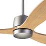 54" Modern Fan Arbor DC Graphite Maple Damp Ceiling Fan with Remote