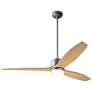54" Modern Fan Arbor DC Graphite Maple Damp Rated Fan with Remote