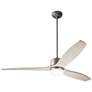 54" Modern Fan Arbor DC Graphite Whitewash Damp LED Fan with Remote