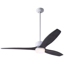 54&quot; Modern Fan Arbor DC White-Ebony Damp Rated LED Fan with Remote