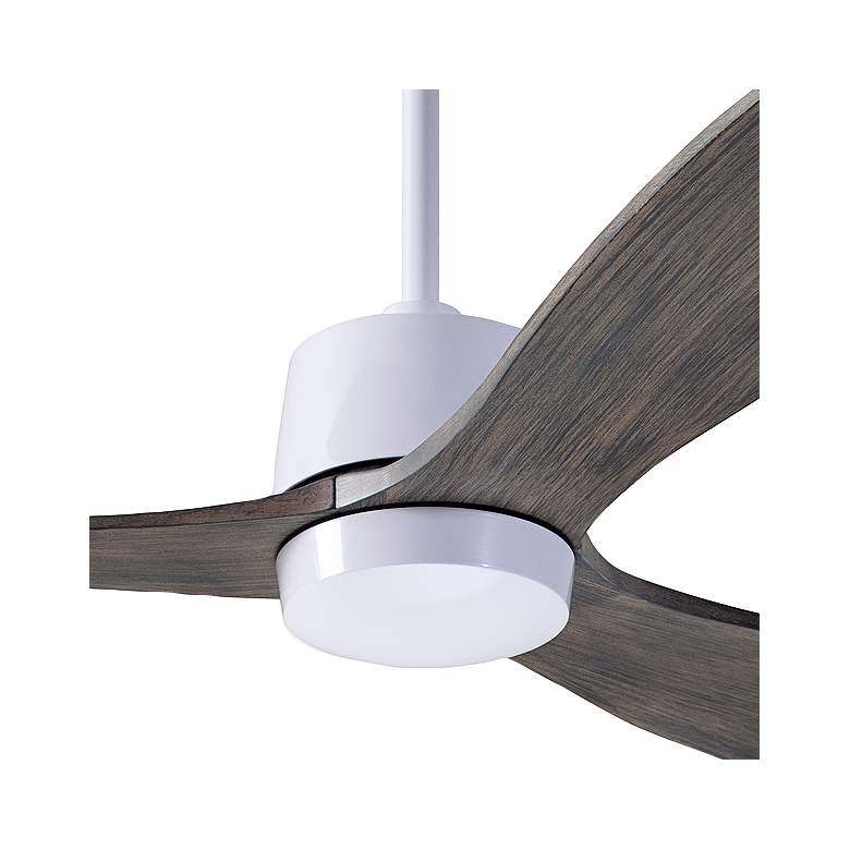 Image 3 54" Modern Fan Arbor DC White Graywash Damp Rated Fan with Remote more views