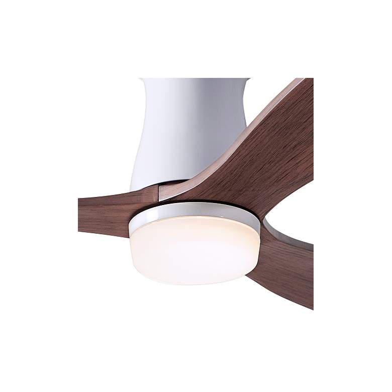 Image 2 54" Modern Fan Arbor DC White Mahogany Damp LED Hugger Fan with Remote more views