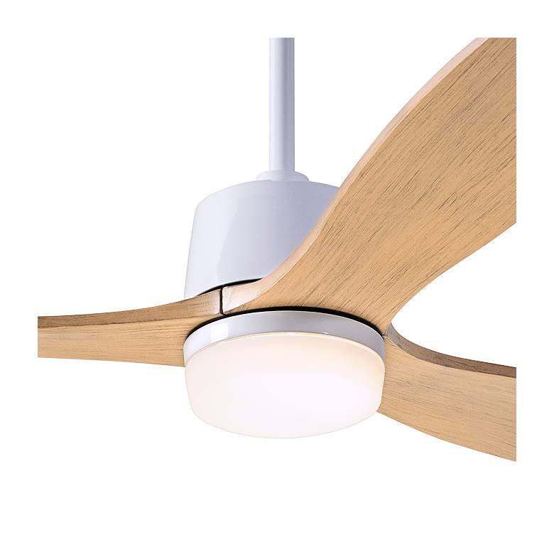 Image 3 54" Modern Fan Arbor DC White Maple Damp LED Ceiling Fan with Remote more views