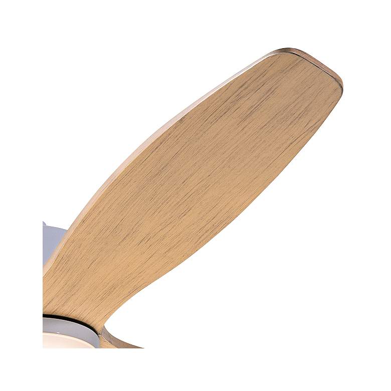 Image 4 54" Modern Fan Arbor DC White Maple Damp LED Ceiling Fan with Remote more views