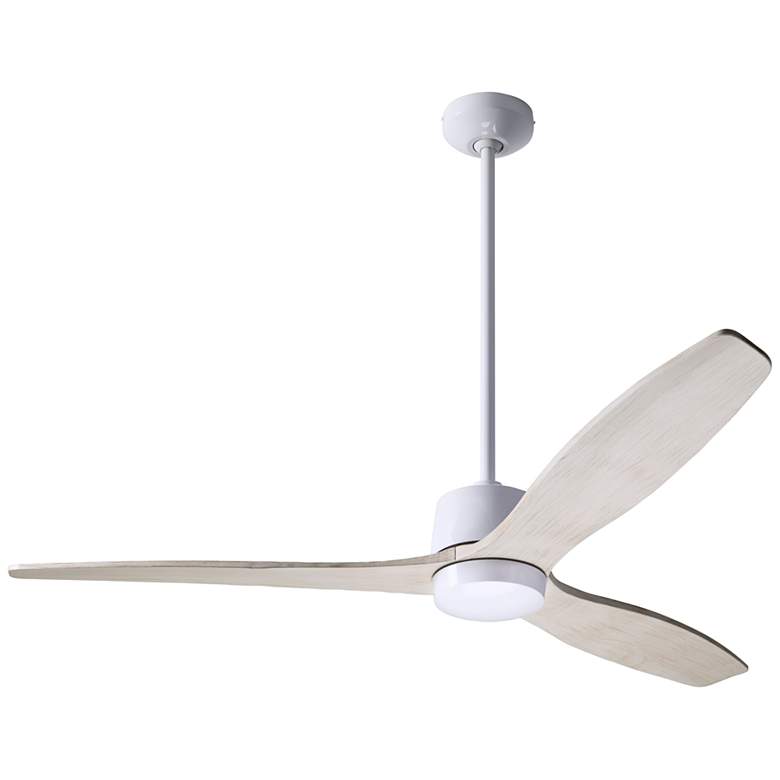 Image 2 54 inch Modern Fan Arbor DC White Whitewash Damp Ceiling Fan with Remote