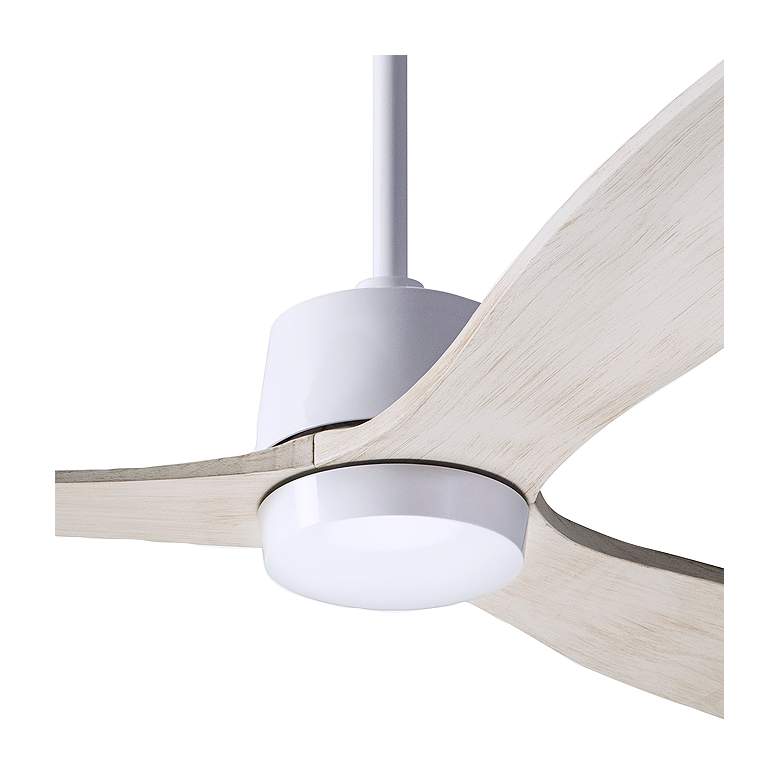 Image 3 54" Modern Fan Arbor DC White Whitewash Damp Ceiling Fan with Remote more views