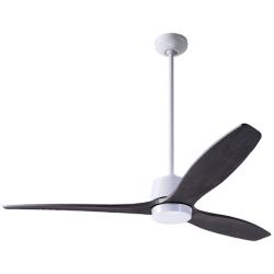 54&quot; Modern Fan Arbor Gloss White Ebony Damp Ceiling Fan with Remote