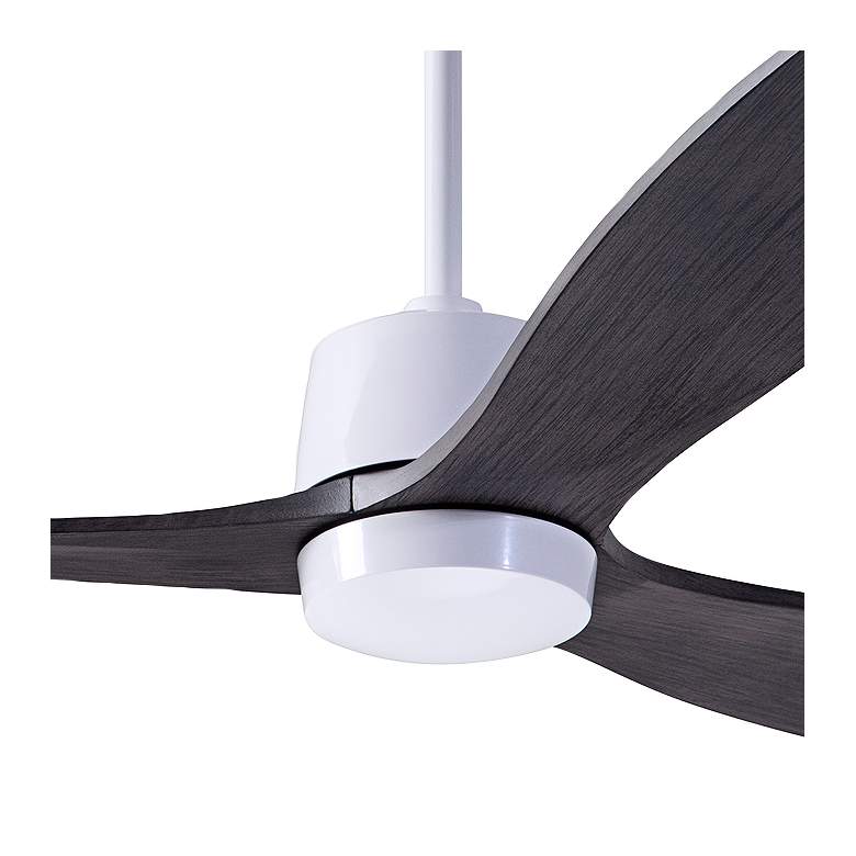 Image 3 54 inch Modern Fan Arbor Gloss White Ebony Damp Ceiling Fan with Remote more views