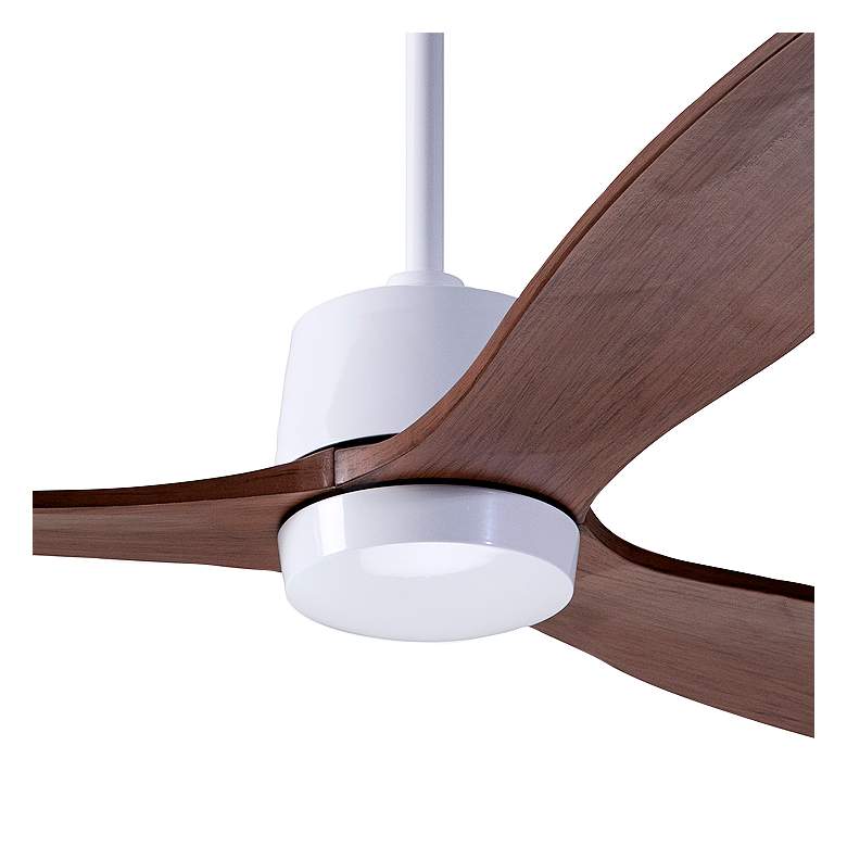 Image 3 54 inch Modern Fan Arbor Gloss White Mahogany Damp Rated Fan with Remote more views