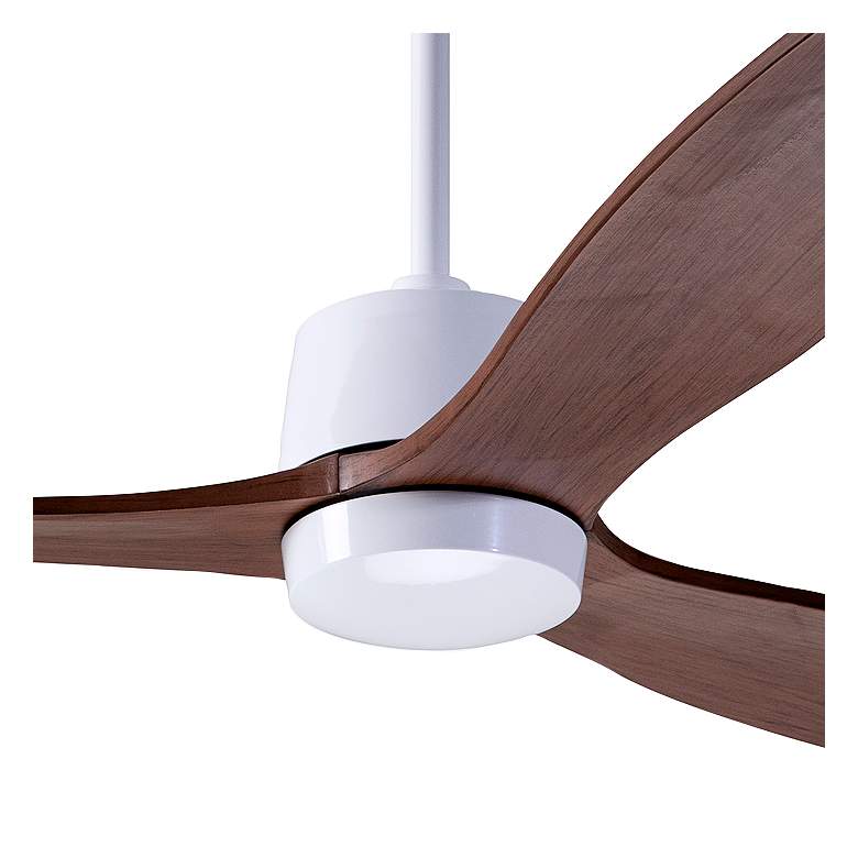 Image 3 54" Modern Fan Arbor Gloss White Mahogany Damp Rated Fan with Remote more views
