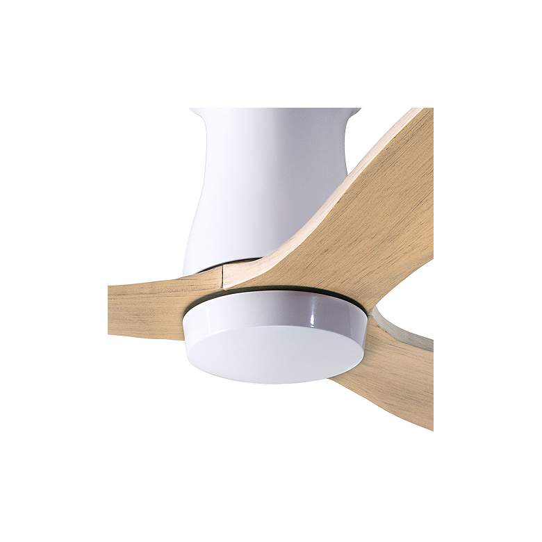 Image 2 54" Modern Fan Arbor Gloss White Maple Hugger Ceiling Fan with Remote more views