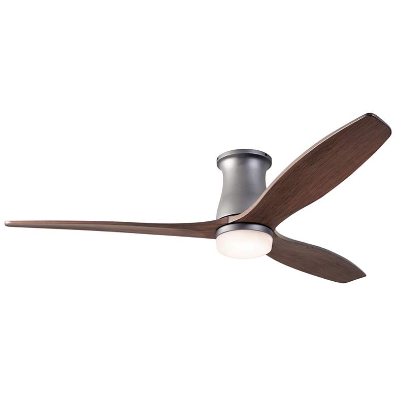 Image 1 54" Modern Fan Arbor Graphite Damp Rated LED Hugger Fan with Remote