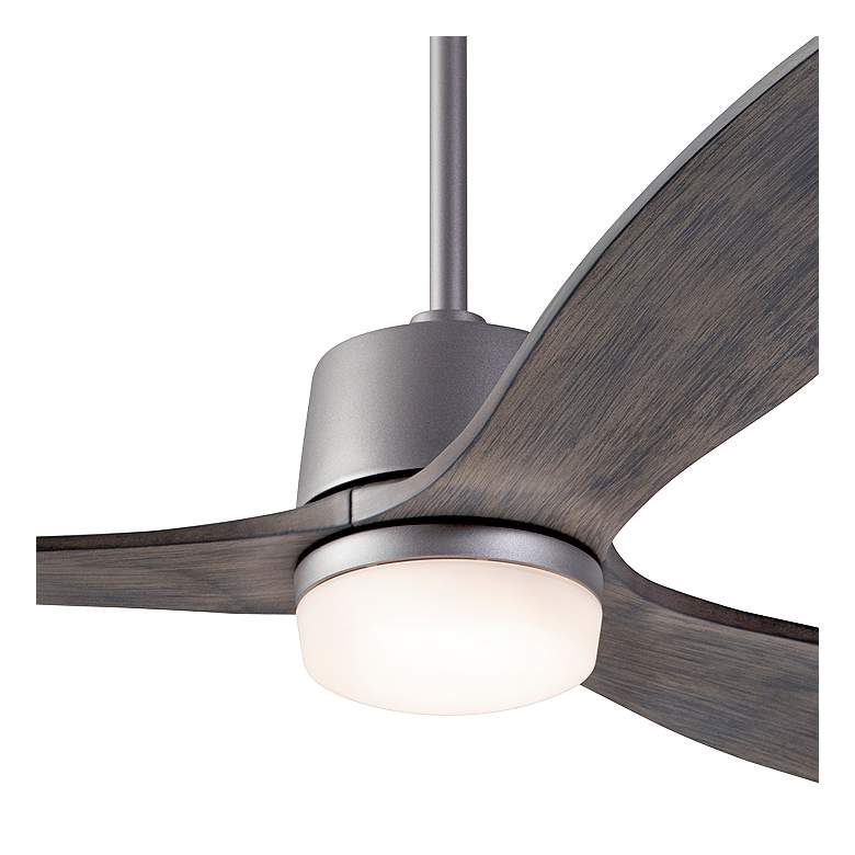 Image 3 54" Modern Fan Arbor Graphite Graywash Damp LED Fan with Remote more views