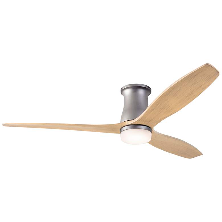 Image 1 54" Modern Fan Arbor Graphite Maple LED Hugger Ceiling Fan with Remote