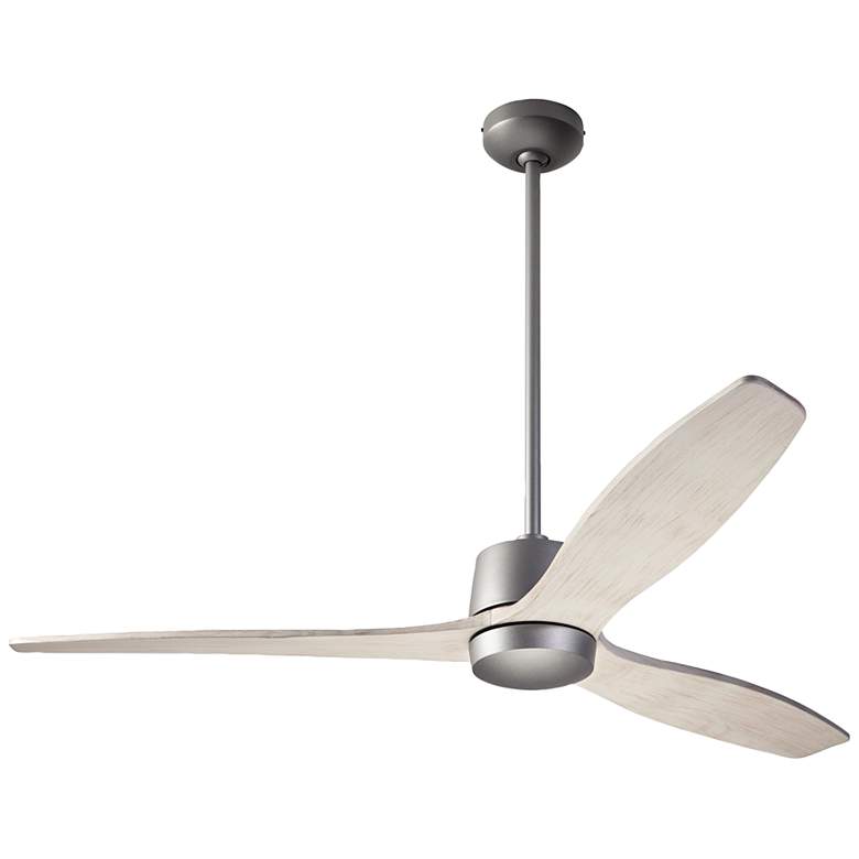 Image 2 54" Modern Fan Arbor Graphite Whitewash Damp Ceiling Fan with Remote