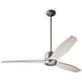 54" Modern Fan Arbor Graphite Whitewash Damp Ceiling Fan with Remote
