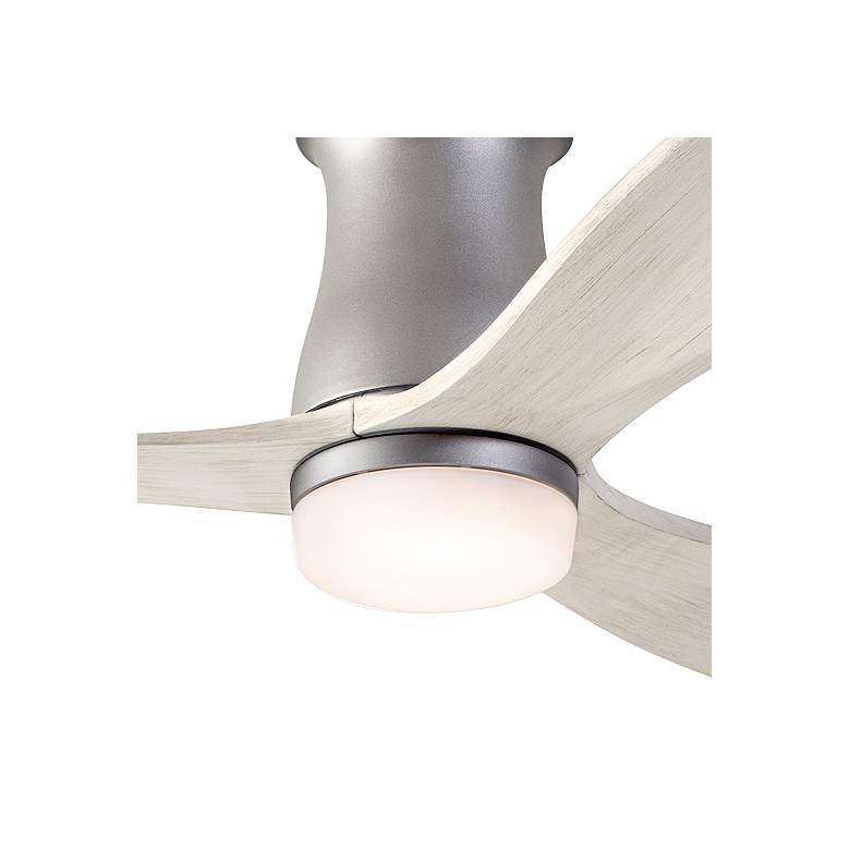 Image 2 54" Modern Fan Arbor Graphite Whitewash Damp Hugger Fan with Remote more views