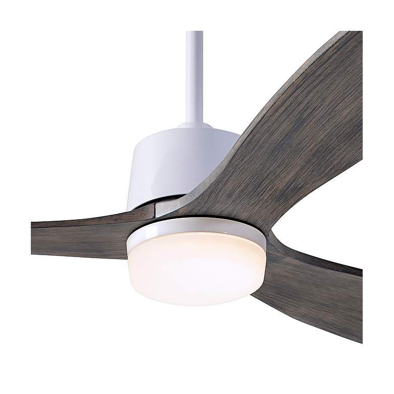 Image 3 54" Modern Fan Arbor White and Graywash Damp Rated LED Fan with Remote more views