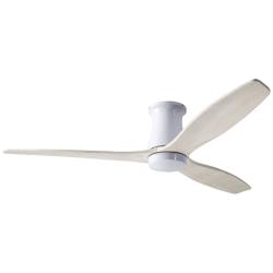 54&quot; Modern Fan ArborWhite Damp Rated Hugger Fan with Wall Control