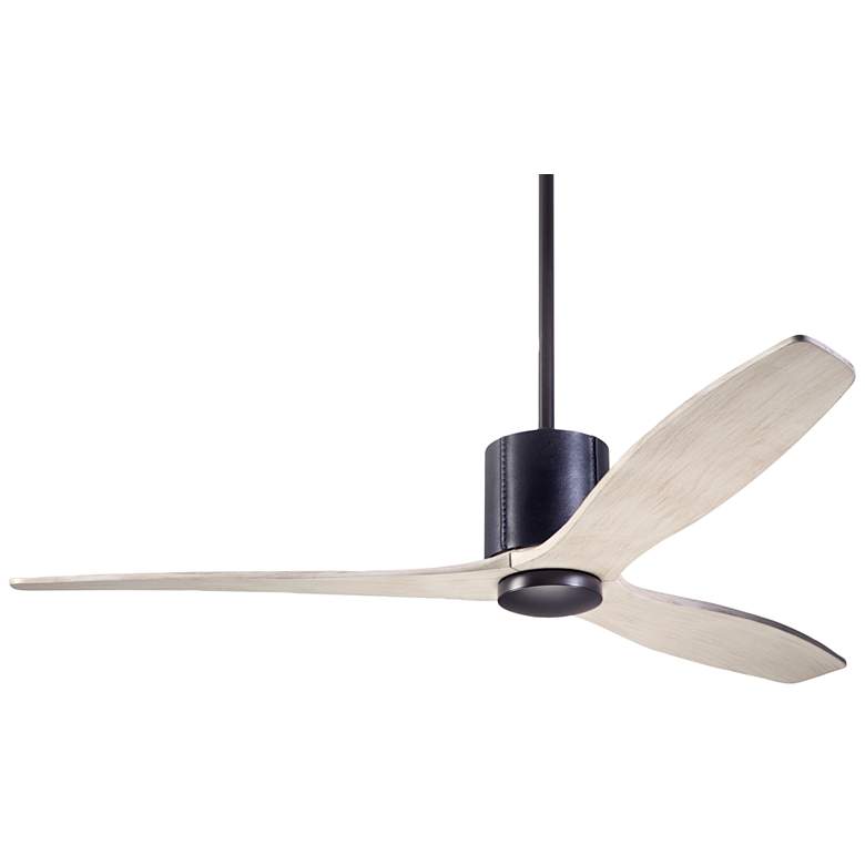 Image 2 54 inch Modern Fan LeatherLuxe Bronze Whitewash DC Fan with Remote