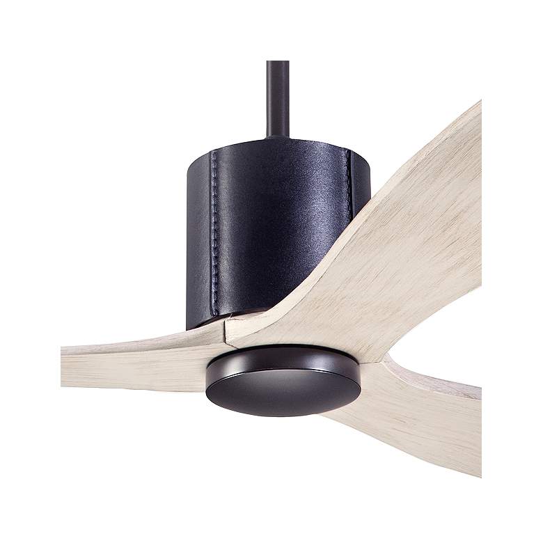 Image 3 54" Modern Fan LeatherLuxe Bronze Whitewash DC Fan with Remote more views