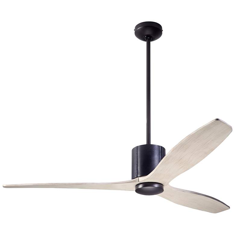 Image 5 54 inch Modern Fan LeatherLuxe Bronze Whitewash DC Fan with Remote more views
