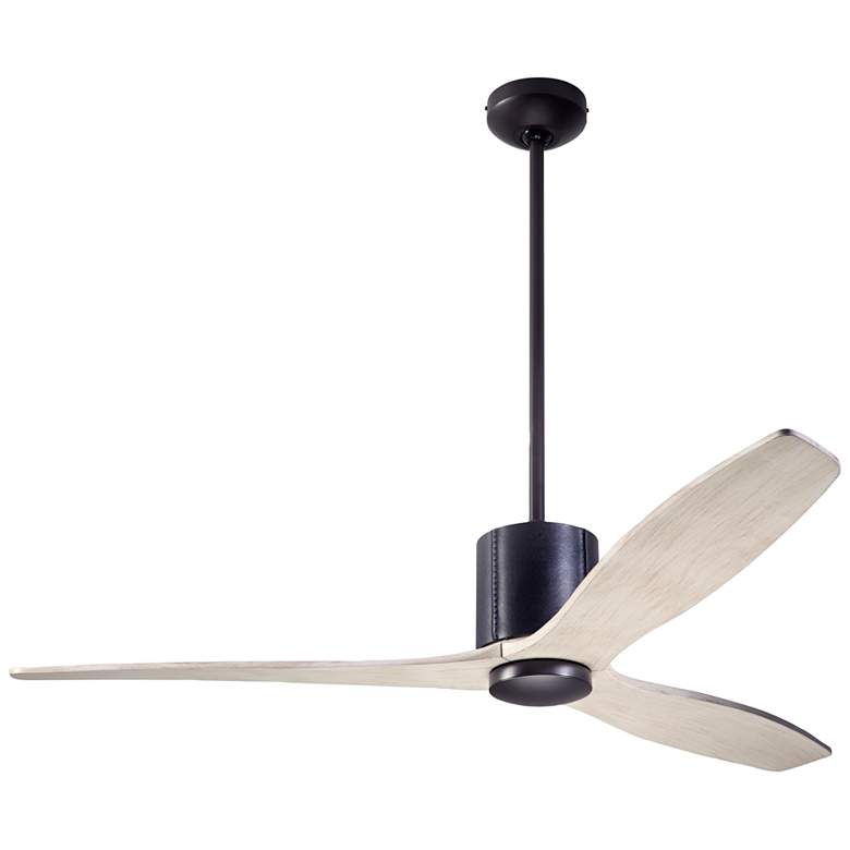 Image 5 54" Modern Fan LeatherLuxe Bronze Whitewash DC Fan with Remote more views