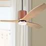 54" Modern Fan LeatherLuxe DC Bronze and Maple LED Fan with Remote