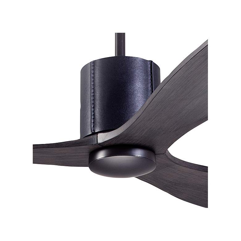 Image 3 54" Modern Fan LeatherLuxe DC Bronze Ebony Ceiling Fan with Remote more views