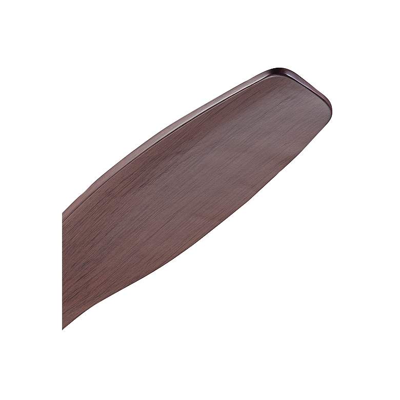 Image 4 54" Modern Fan LeatherLuxe DC Brown Leather Mahogany Fan with Remote more views