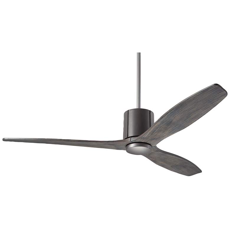 Image 2 54" Modern Fan LeatherLuxe DC Graphite Graywash Fan with Remote