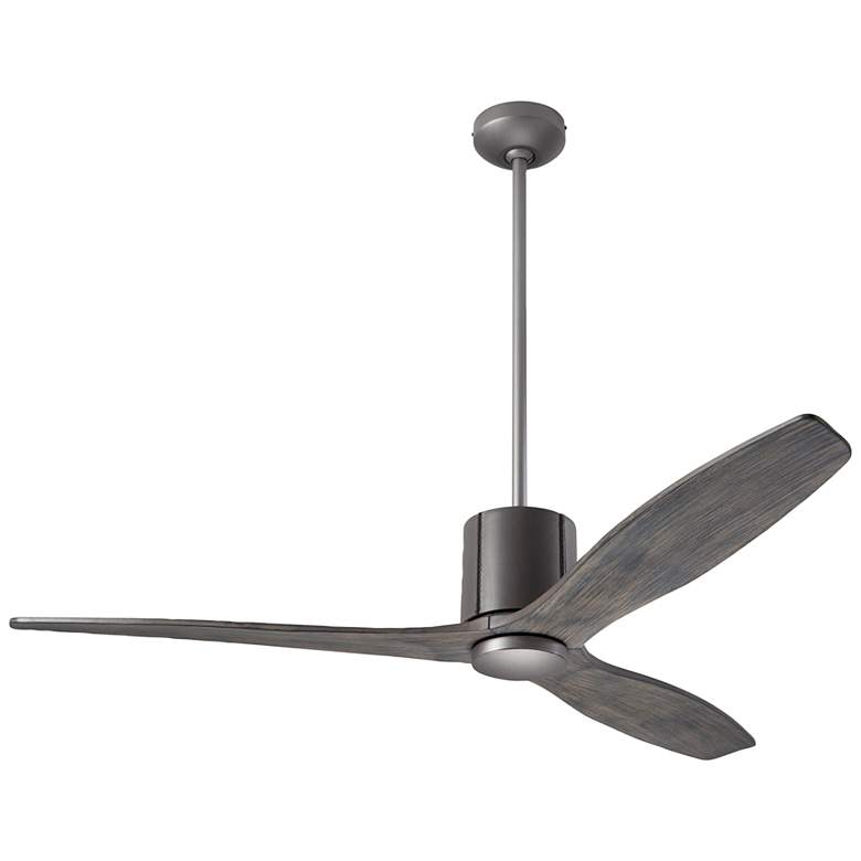 Image 5 54 inch Modern Fan LeatherLuxe DC Graphite Graywash Fan with Remote more views