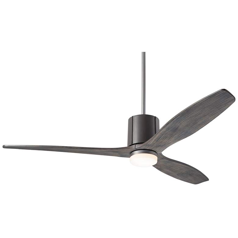 Image 2 54 inch Modern Fan LeatherLuxe DC Graphite Graywash LED Fan with Remote