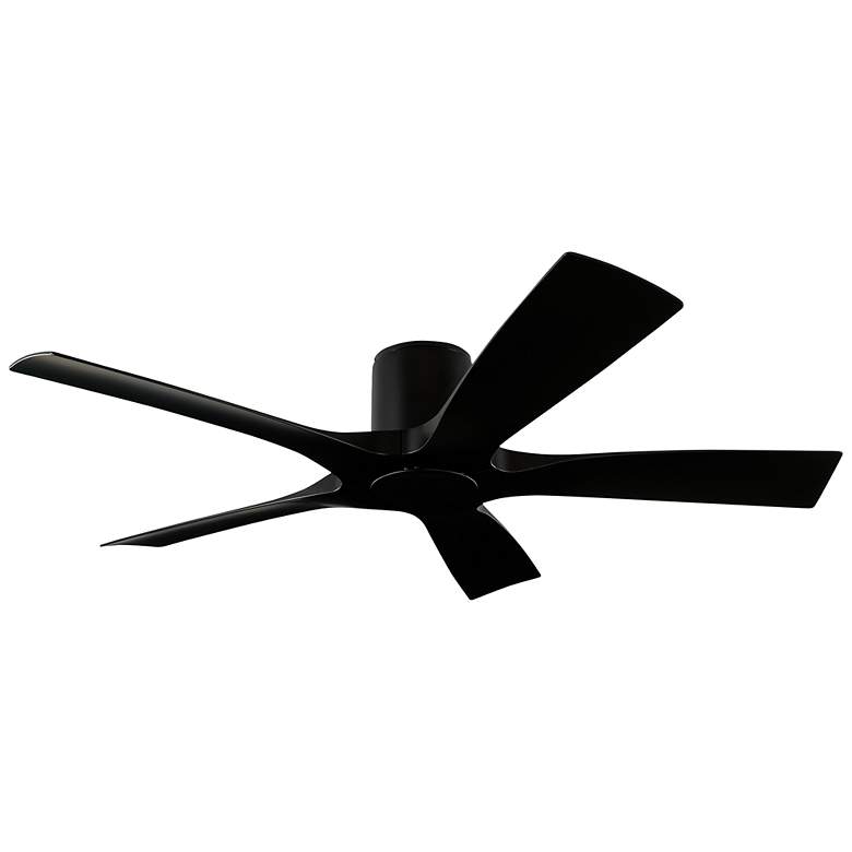 Image 2 54" Modern Forms Aviator 5 Flush Black Smart Ceiling Fan