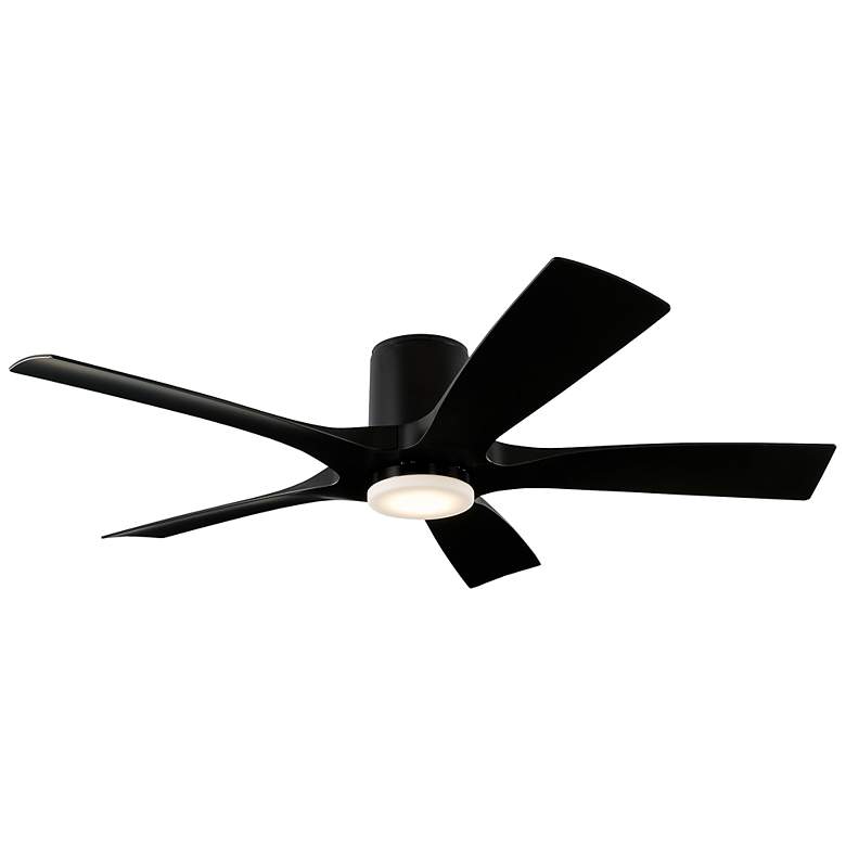 Image 3 54" Modern Forms Aviator 5 Flush Black Smart Ceiling Fan more views