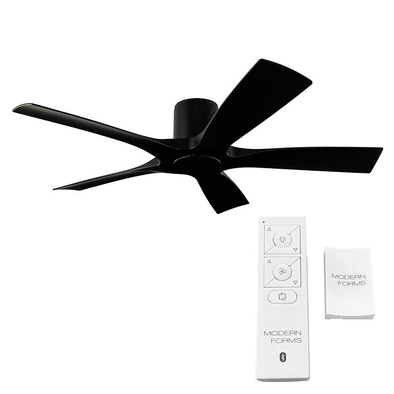 Image 5 54" Modern Forms Aviator 5 Flush Black Smart Ceiling Fan more views