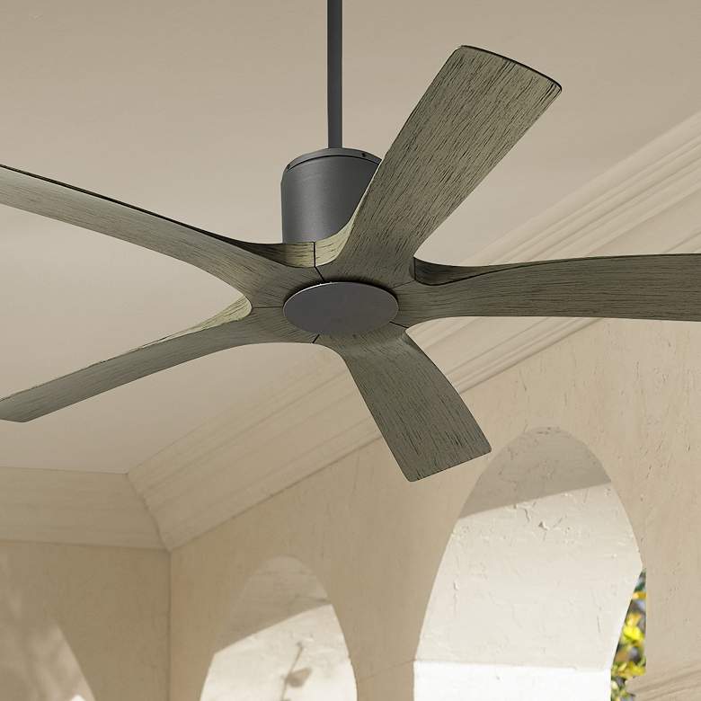 Image 1 54" Modern Forms Aviator Graphite 5-Blade Outdoor Smart Ceiling Fan