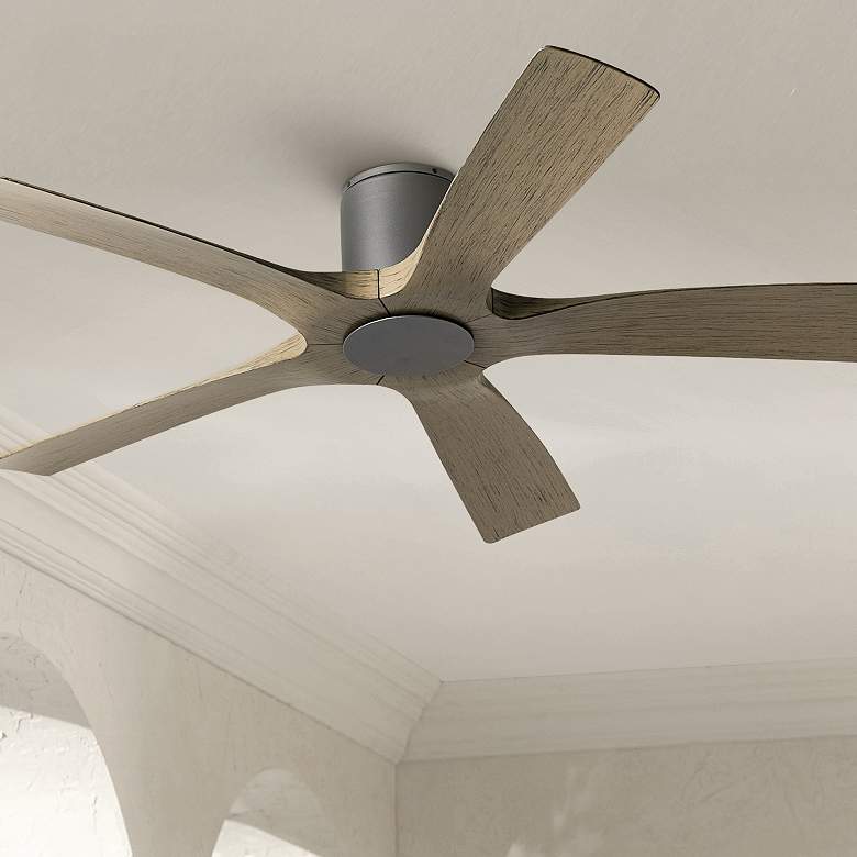 Image 1 54" Modern Forms Aviator Graphite 5-Blade Wet Hugger Smart Ceiling Fan