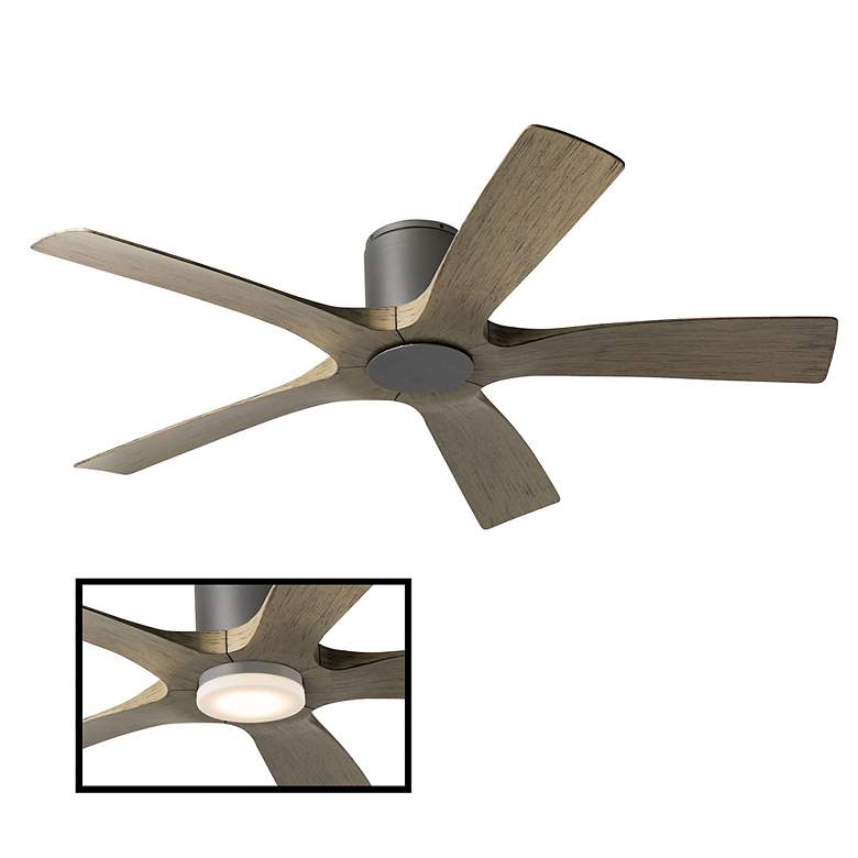 Image 3 54 inch Modern Forms Aviator Graphite 5-Blade Wet Hugger Smart Ceiling Fan more views