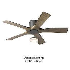 Image4 of 54" Modern Forms Aviator Graphite 5-Blade Wet Hugger Smart Ceiling Fan more views