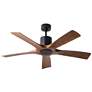 54" Modern Forms Aviator Matte Black 5-Blade Outdoor Smart Ceiling Fan