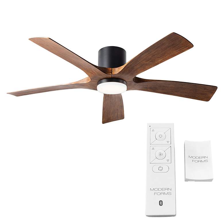 Image 7 54" Modern Forms Aviator Matte Black 5 Blade Wet Hugger Smart Fan more views