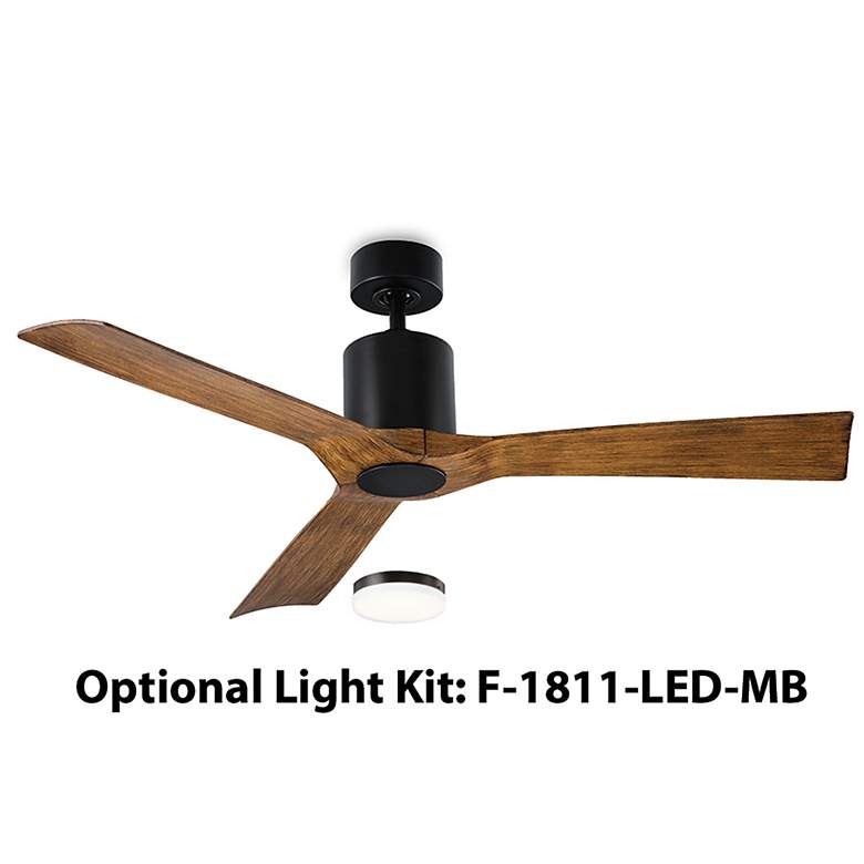 Image 4 54" Modern Forms Aviator Matte Black Outdoor Smart Ceiling Fan more views