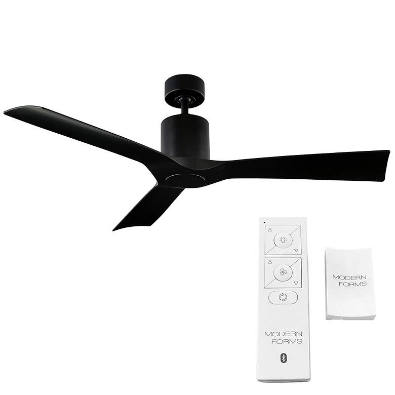 Image 7 54" Modern Forms Aviator Matte Black Smart Ceiling Fan more views