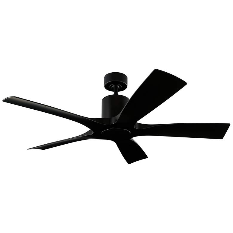 Image 1 54" Modern Forms Aviator Matte Black Smart Indoor-Outdoor Ceiling Fan