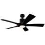 54" Modern Forms Aviator Matte Black Smart Indoor-Outdoor Ceiling Fan