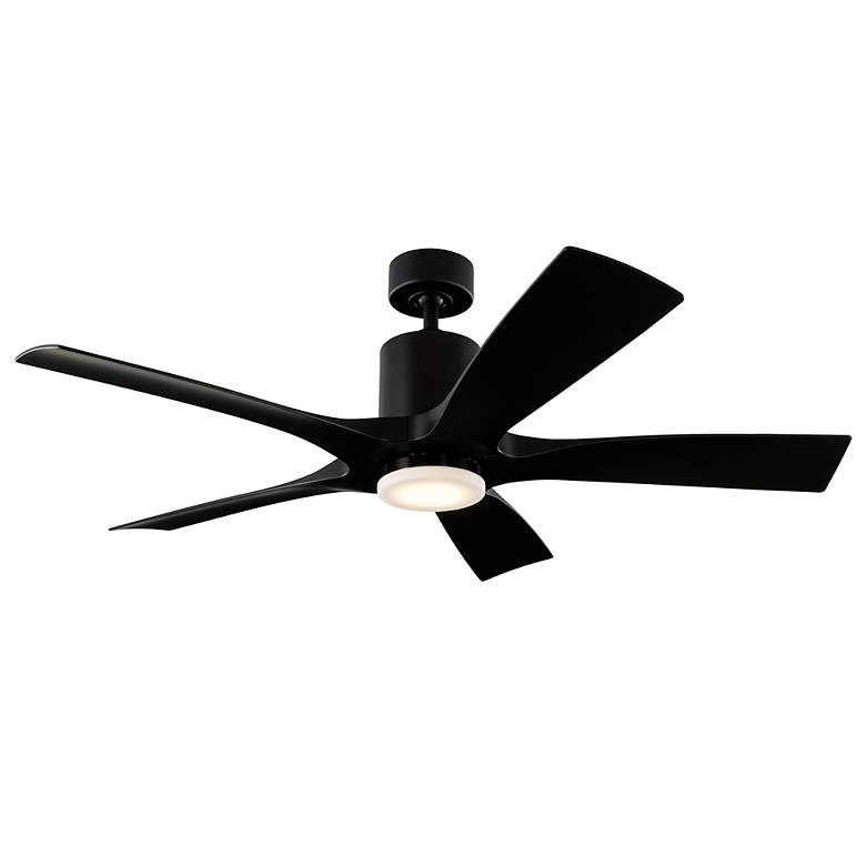 Image 3 54" Modern Forms Aviator Matte Black Smart Indoor-Outdoor Ceiling Fan more views