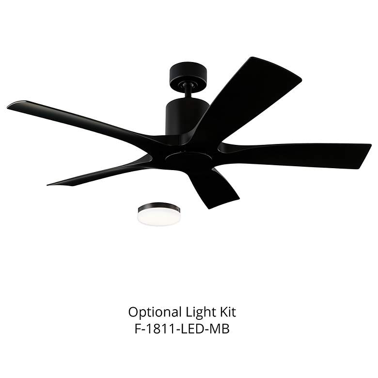 Image 4 54" Modern Forms Aviator Matte Black Smart Indoor-Outdoor Ceiling Fan more views